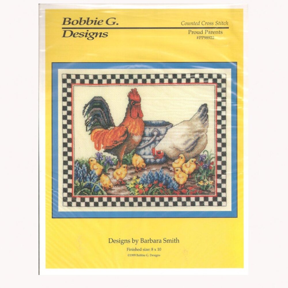 Bobbie‎ G Designs Rooster and Chickens Cross Stitch Kit